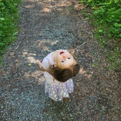 A child enjoying time outside